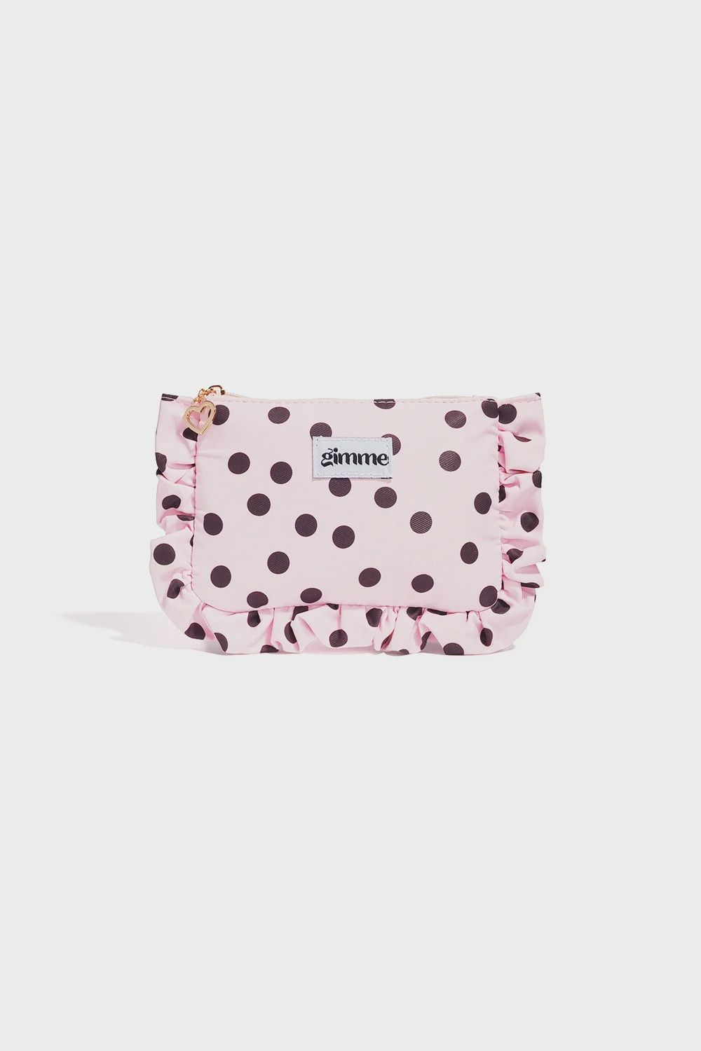 GIMME toilettas polkadot - roze/bruin 19x13 cm