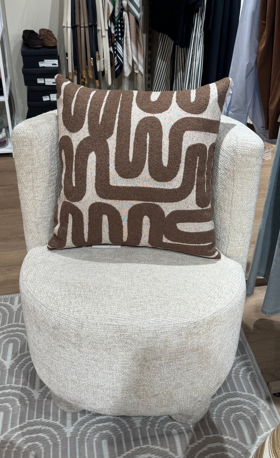 Kussen 'BROWN WAVE'