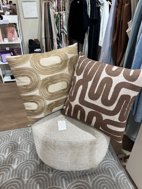 Kussen 'BROWN WAVE'