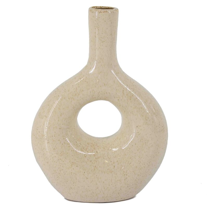 Donut vaasje - beige | 18x8x25,5cm