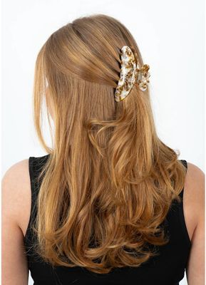 SUI AVA haarclip | Helle Plage Big - brown mix