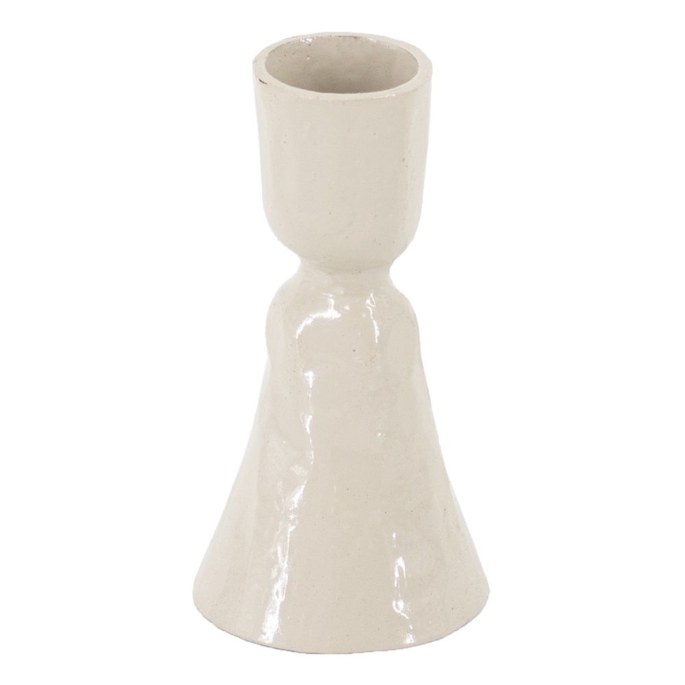 Kandelaar 'ORGANIC VIBE' - beige divers, Maat: S - 5x5x8cm