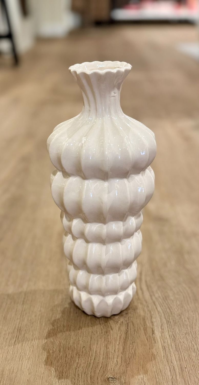 Vaas 'STONE WAVE' - off white, Maat: 11,5x9x24cm