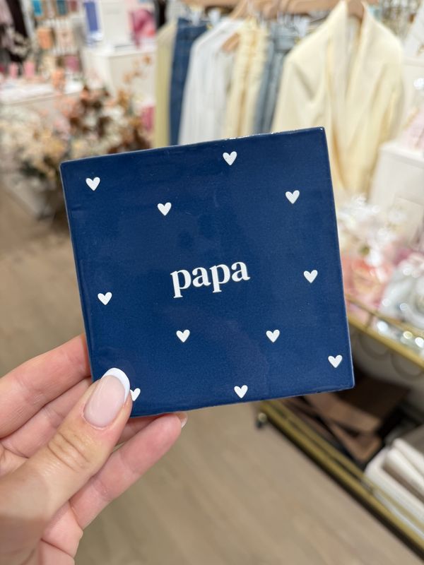 Tegeltje 'papa' met hartjes - divers