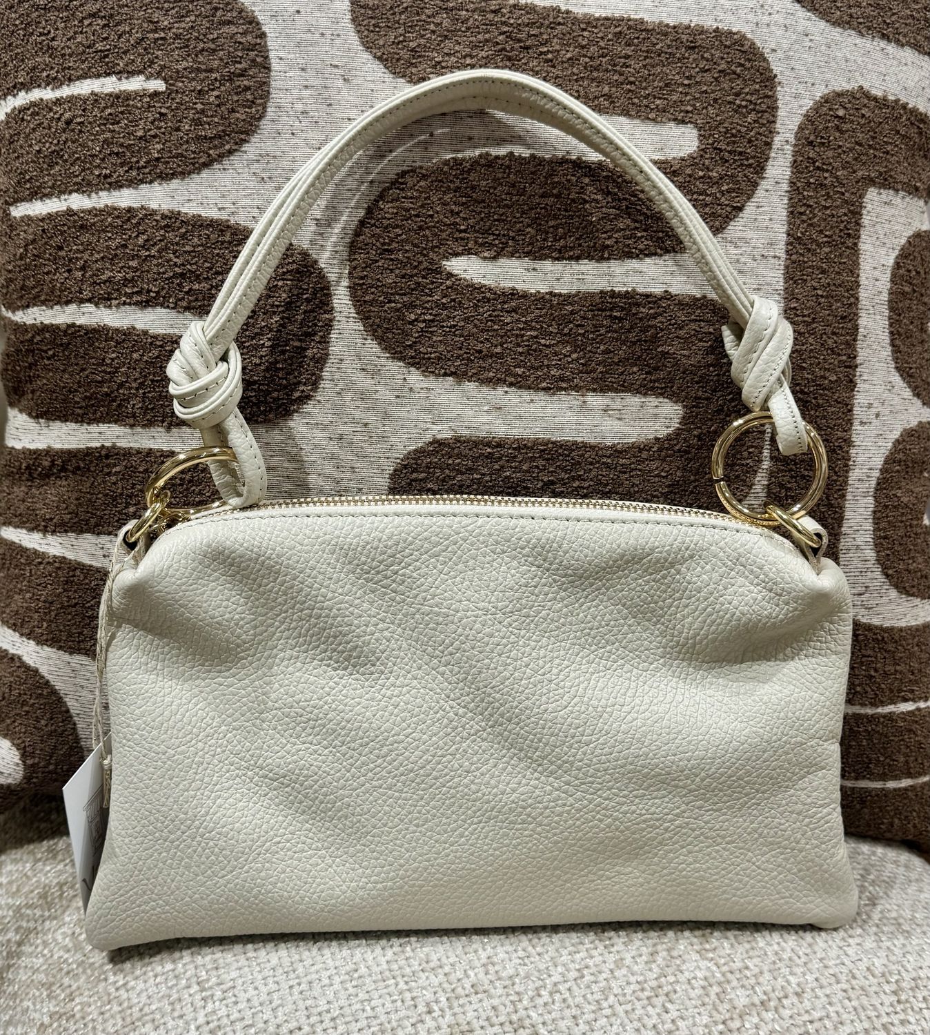 Tas Lola echt leer - beige