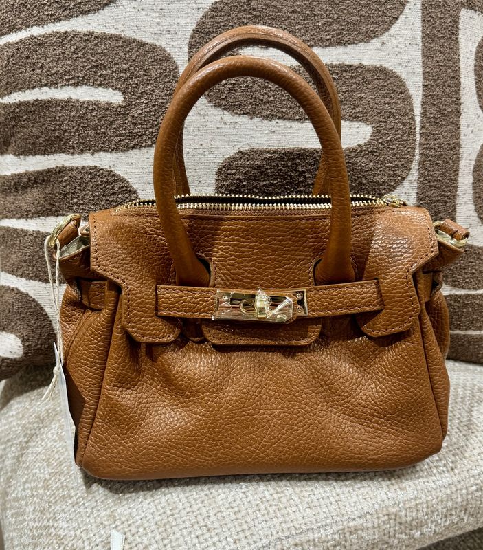 Tas Paris Hermie echt leer - cognac