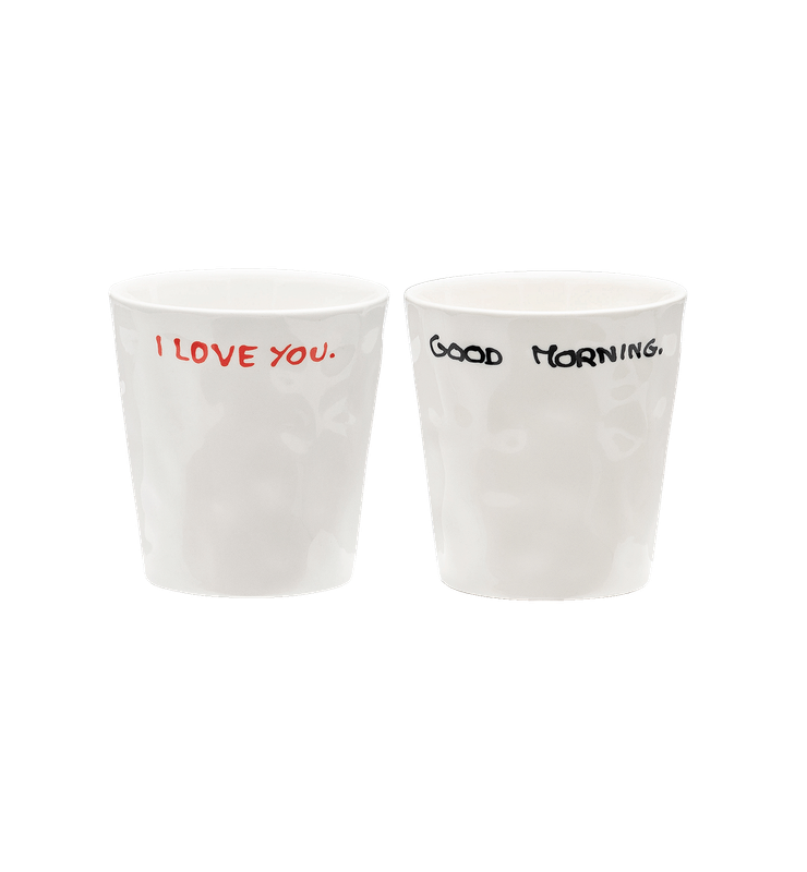 Set van 2 koffiekopjes 'Perfect Morning' - handmade
