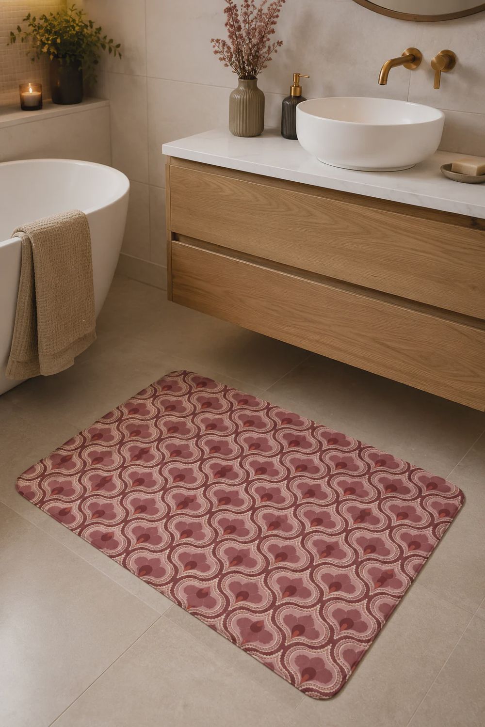 Badmat Ardelle Merlot - 50x70 cm