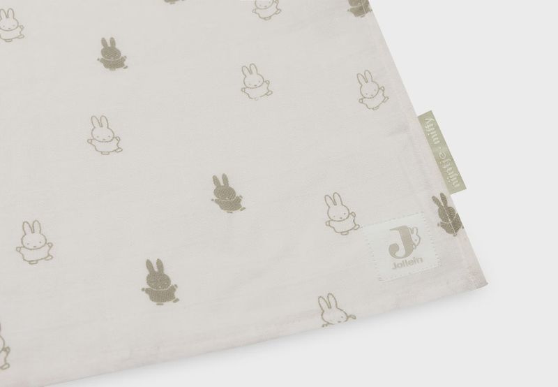Hydrofielen doeken 115x115 cm Nijntje Olive Green | set van 2