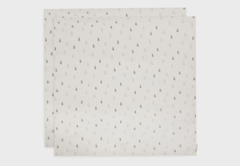 Hydrofielen doeken 115x115 cm Nijntje Olive Green | set van 2