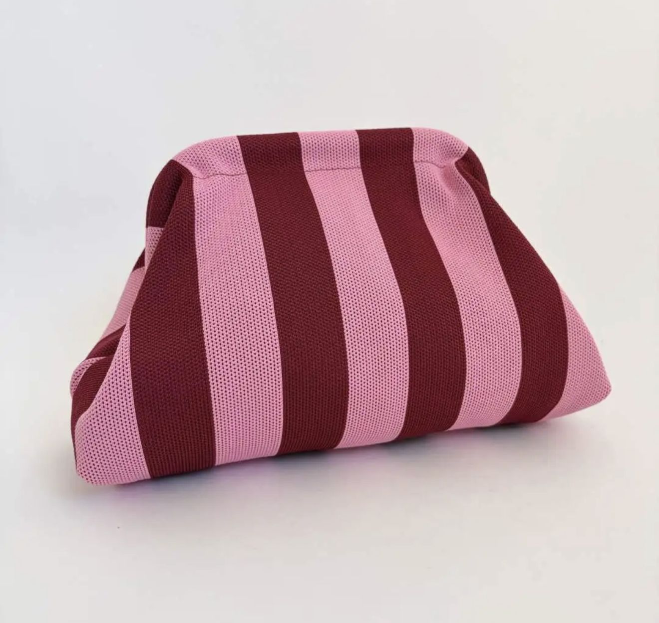 Clutch/Toilettas gekleurd, Print: burgundy/roze