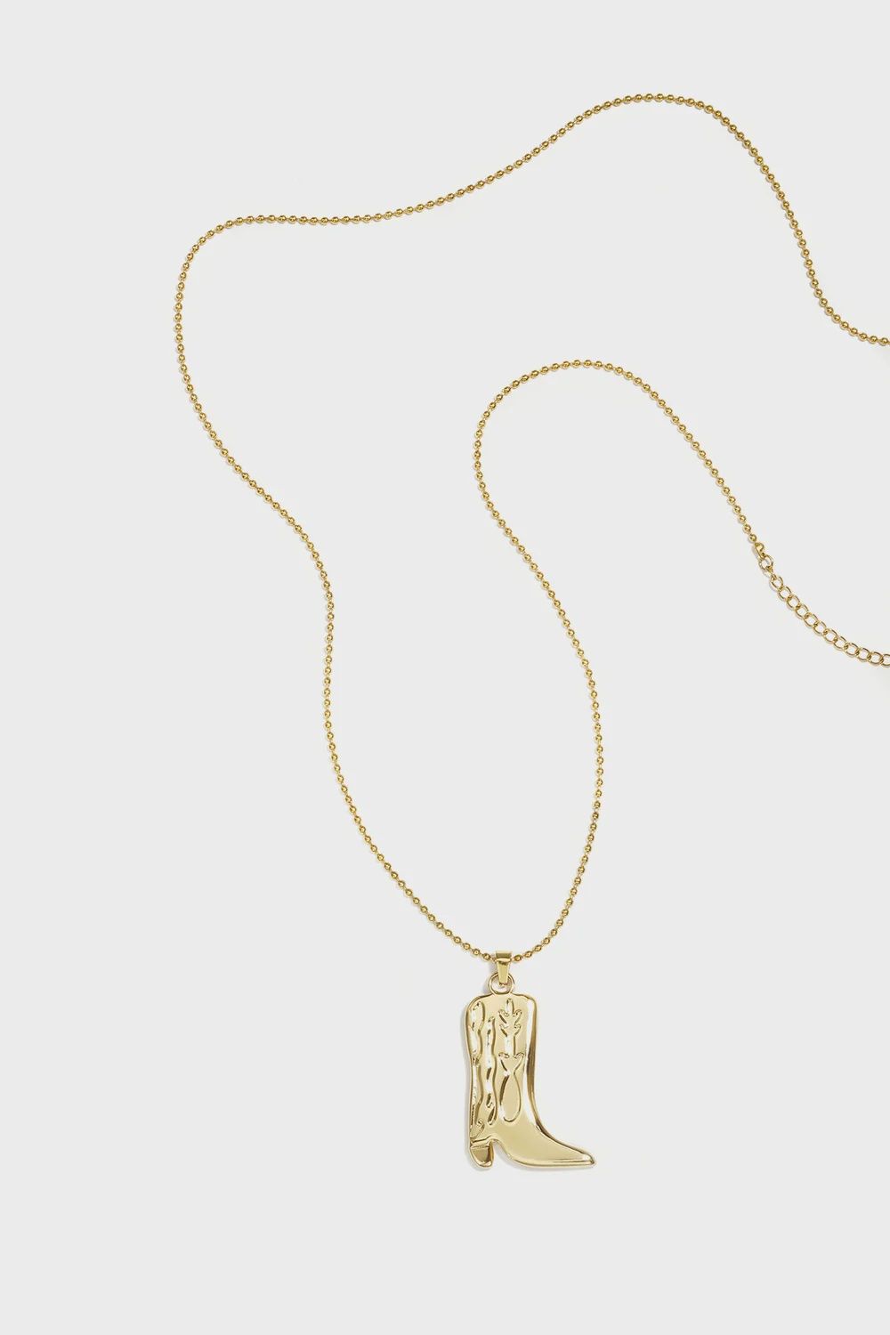 Lange ketting Cowboyboot - goud