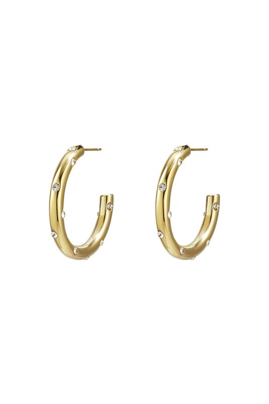 Oorbellen Hoop Strass