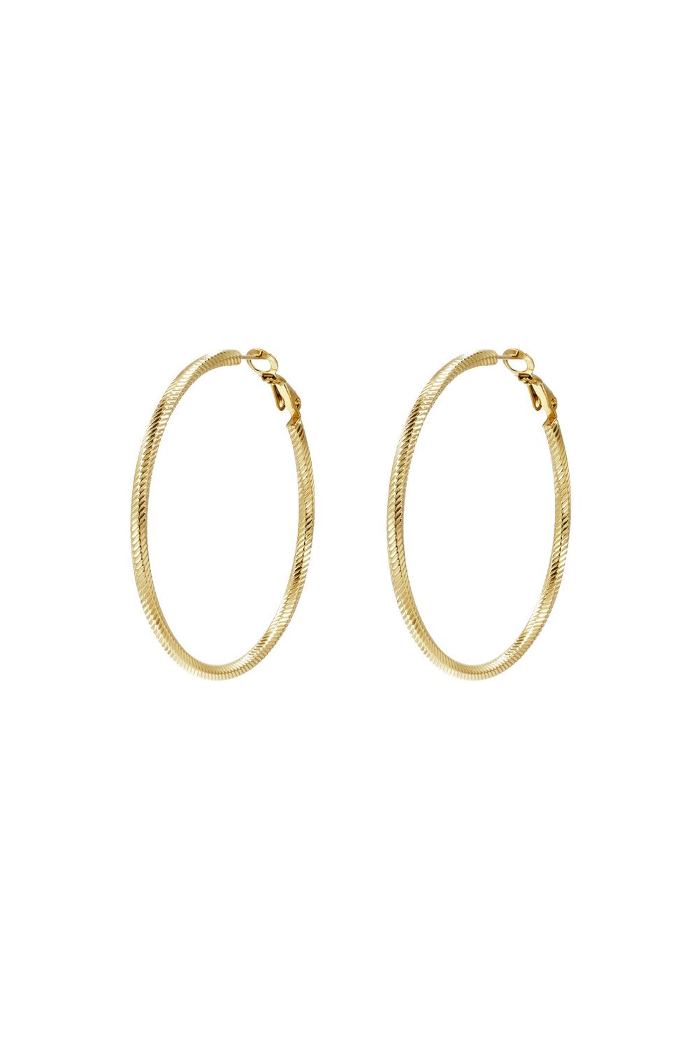 Oorbellen Hoop Structure - 5cm