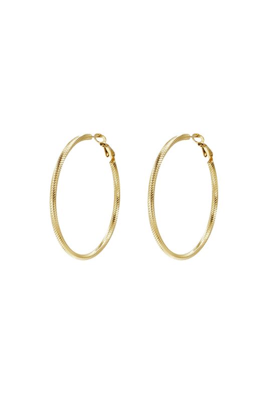 Oorbellen Hoop Structure - 5cm