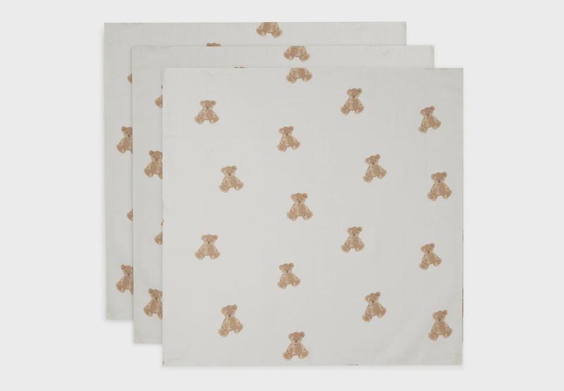 Hydrofiele doeken 70x70cm | Teddy Bear - 3 Stuks