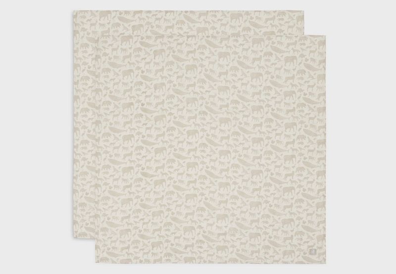 Hydrofiele doeken 115x115cm | Animals - 2 Stuks
