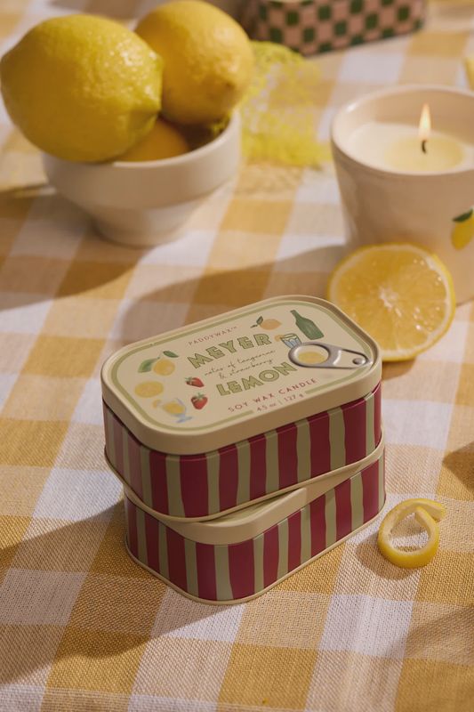 Geurkaars in blik 'Meyer Lemon' | tangerine, lemon &amp; strawberry