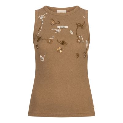 JV CALIX top - khaki melange