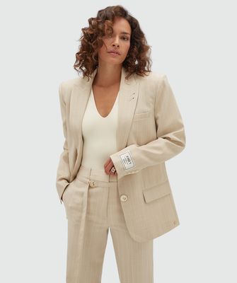 JV NICK oversized blazer | soft stone melange