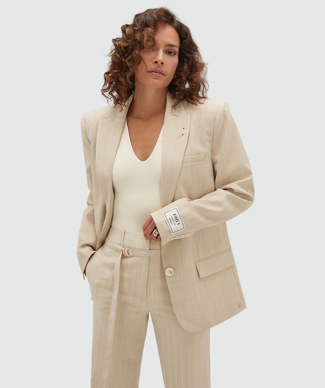 JV NICK oversized blazer | soft stone melange