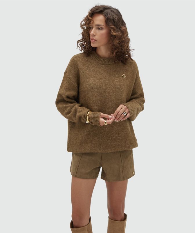 JV ELINA trui van wol | khaki