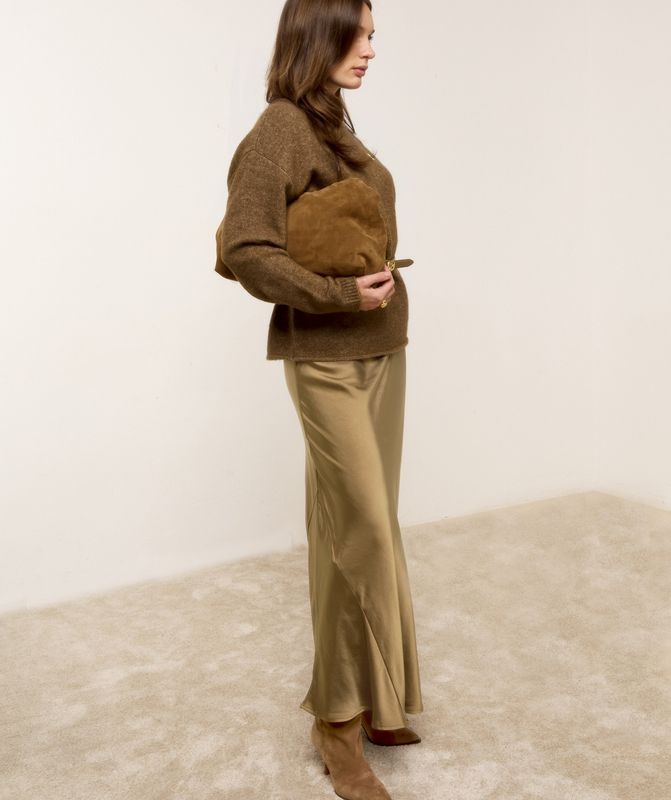 JV COSETTE rok satijn | khaki