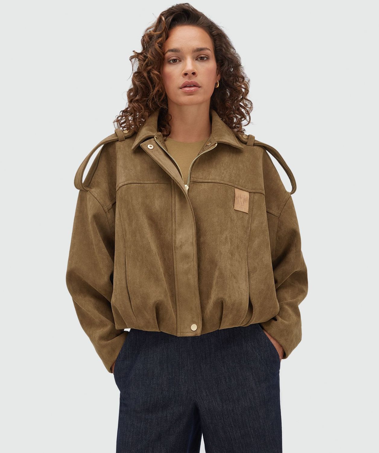 JV-VITO oversized jacket | dark khaki