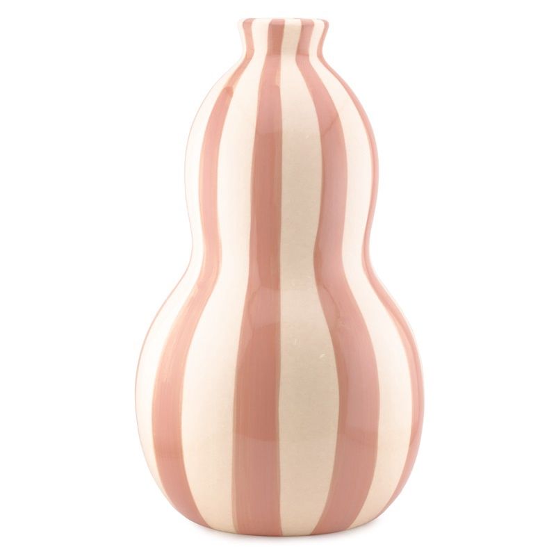 Vaas LYDIA gestreept | 19x19x32cm - blush