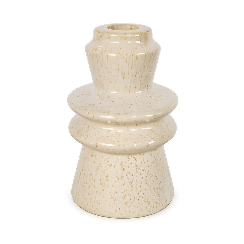 Kandelaar PILE | 9,5x9,5x14cm - beige