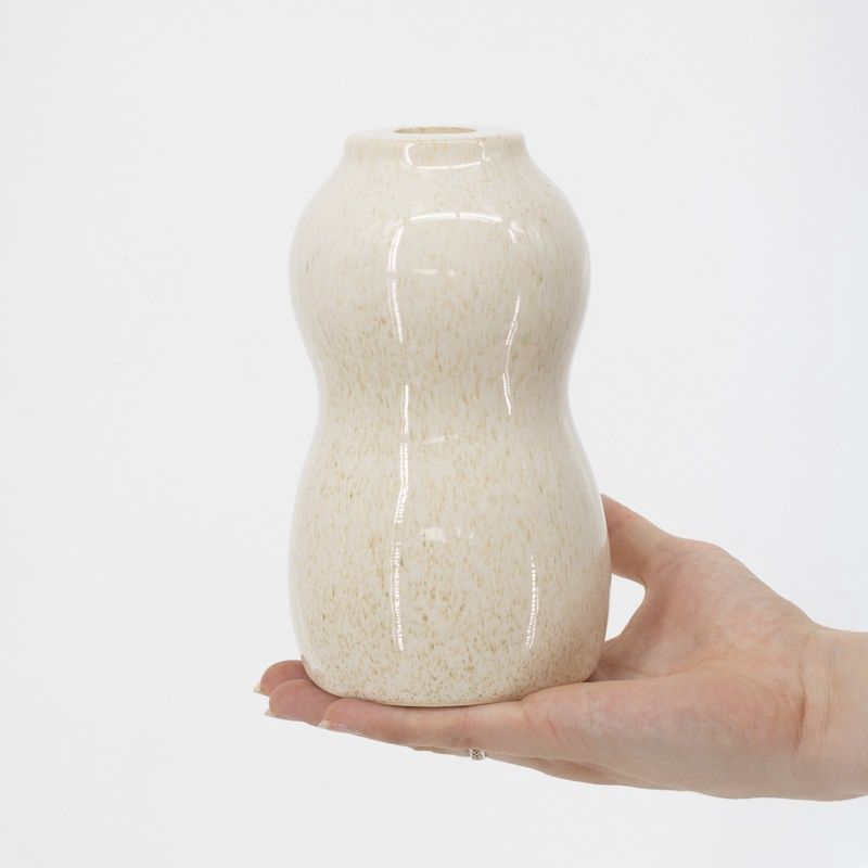 Kandelaar BLOB | 10x10x16cm - beige