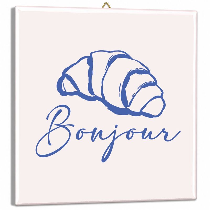 Tegeltje Croissant 'Bonjour'