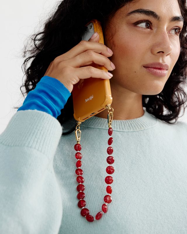 Kort telefoonkoord 'Ruby'
