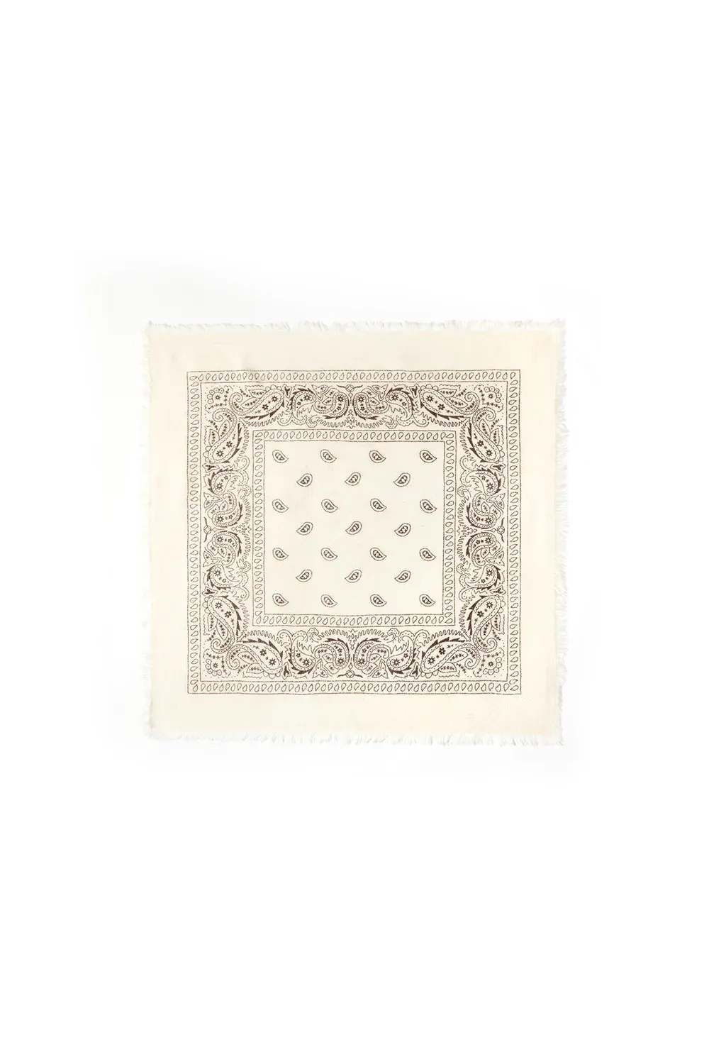 Sjaaltje Paisley | diverse kleuren - 60x60cm, Kleur: Off white