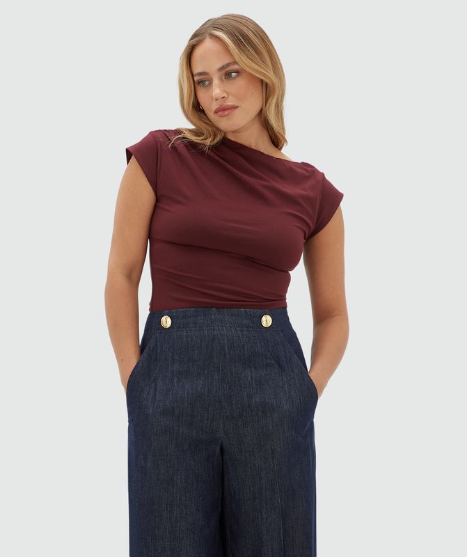 JV-PERCY top | burgundy