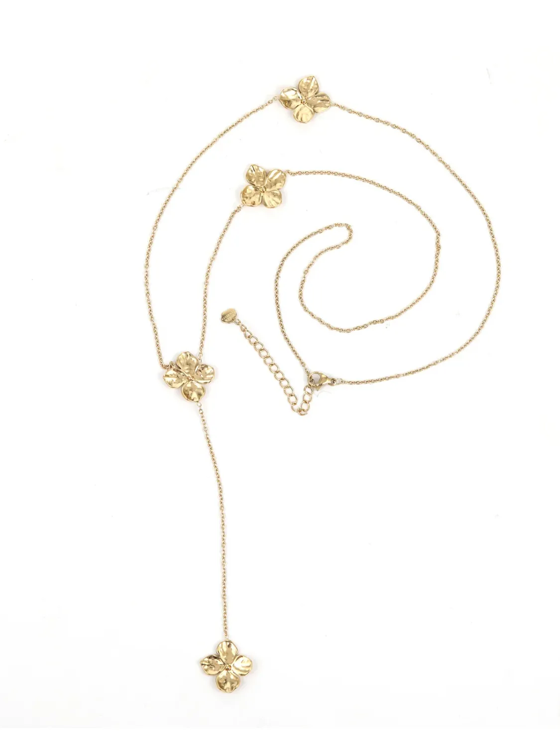 Ketting Flowery Breeze | 64 cm, Kleur: gold