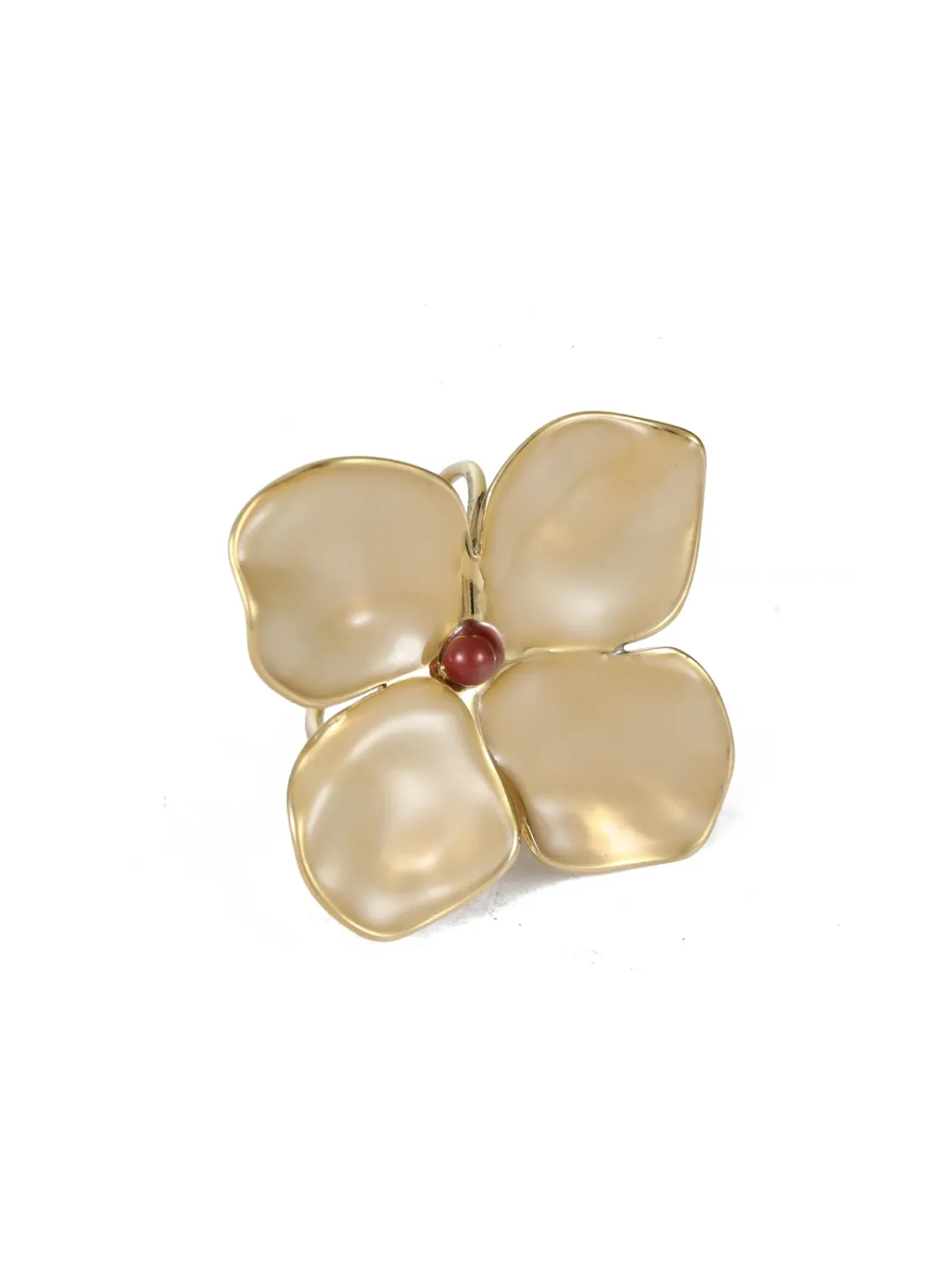 Ring Bloem | diverse kleuren, Kleur: beige