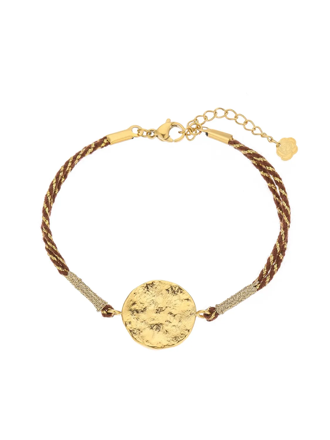Armband Rope Coin Brown