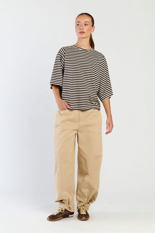 SPQ JOTT sweater stripes | brown/off white