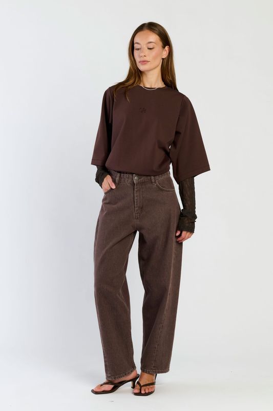 SPQ oversized t-shirt | brown