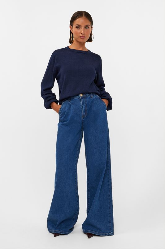 AMAYA ARIA jeans wide leg | blauw