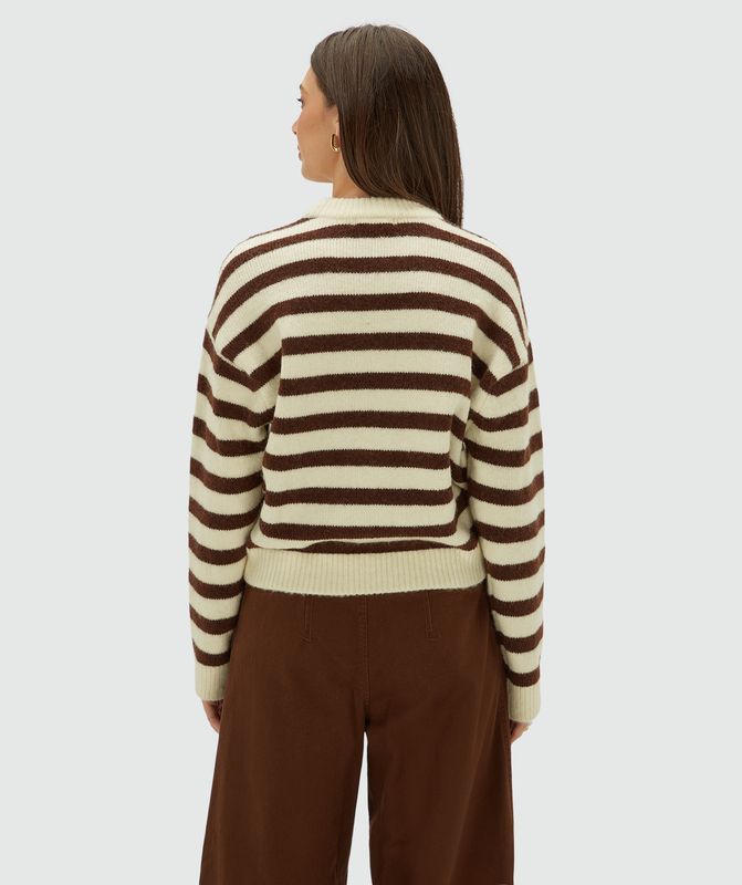 JV-IZE trui | brown stripe