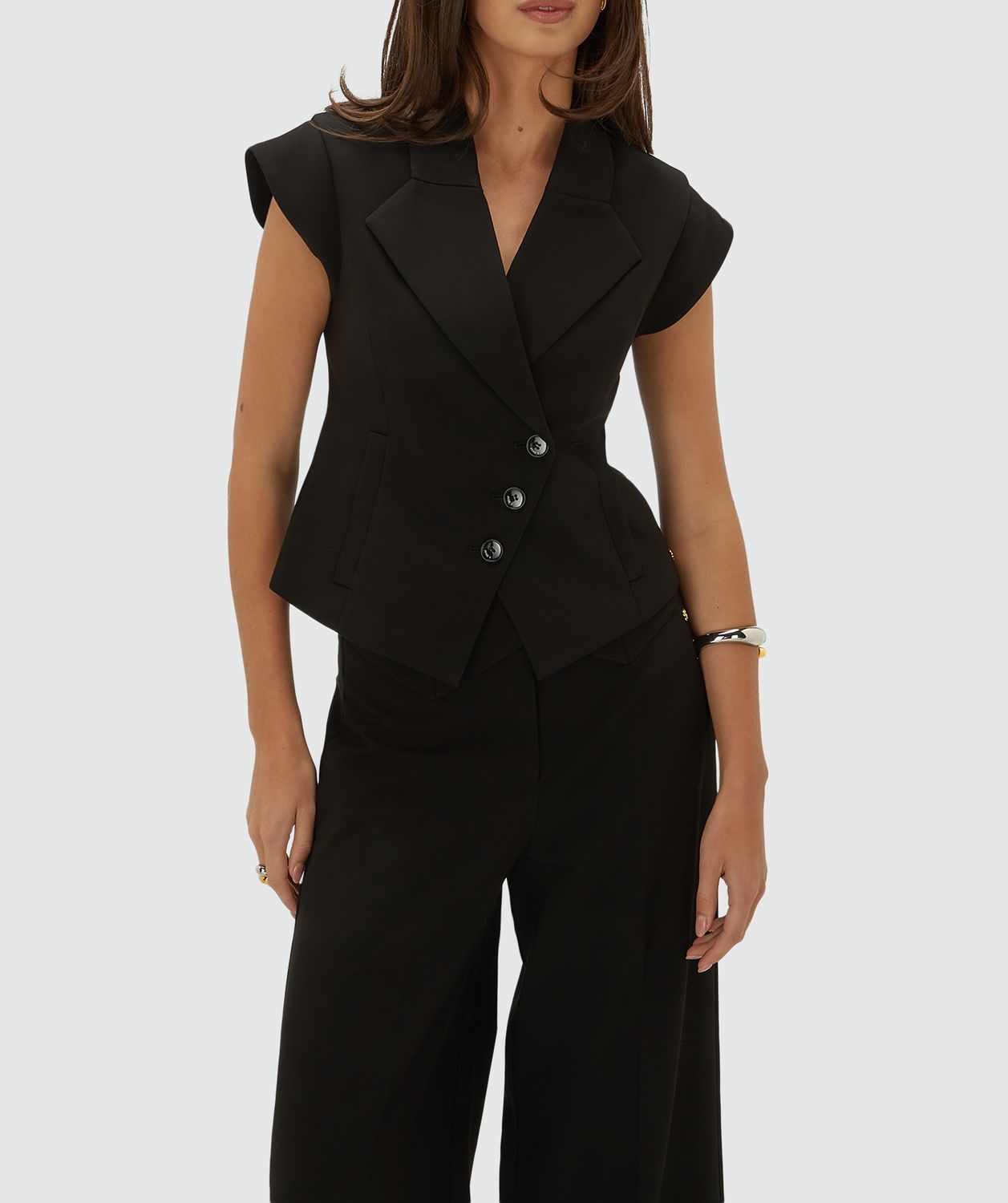 JV-KATLEEN gilet top | black