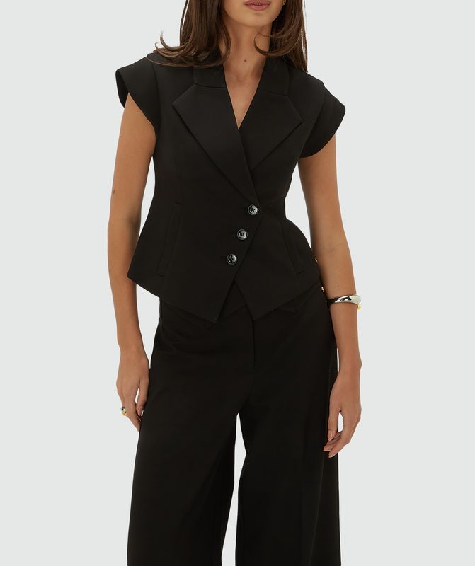 JV-KATLEEN gilet top | black