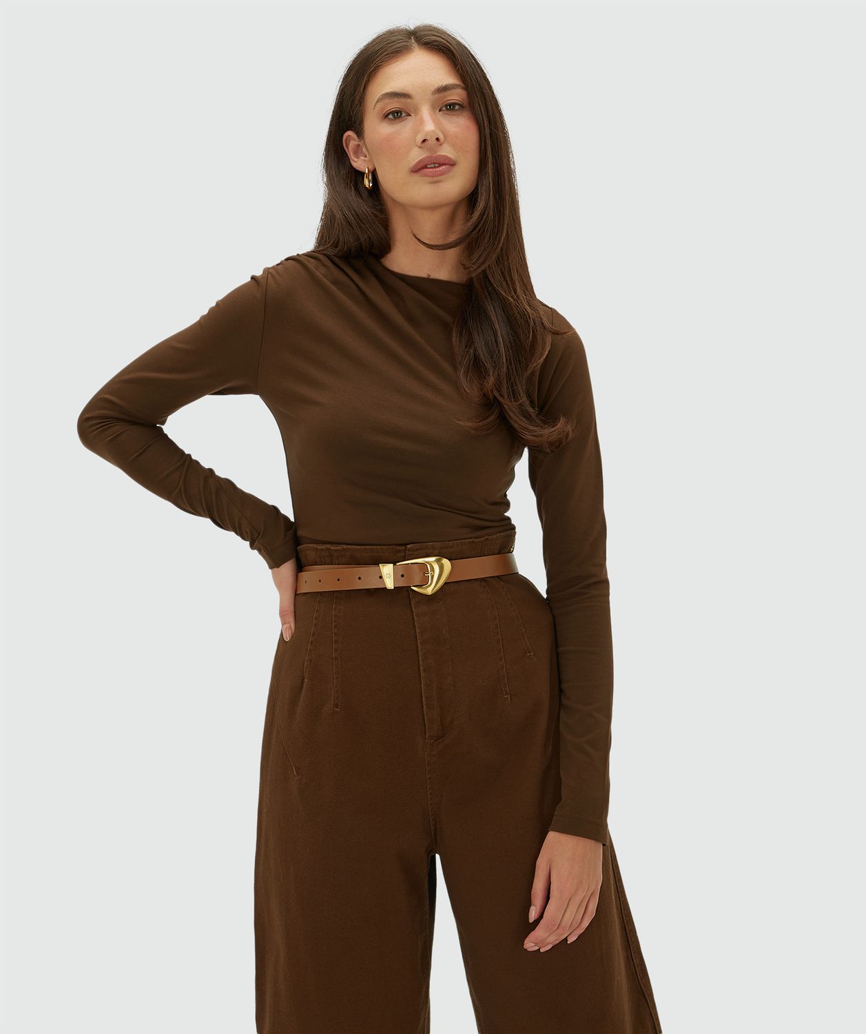 JV-LENIE top longsleeve | brown