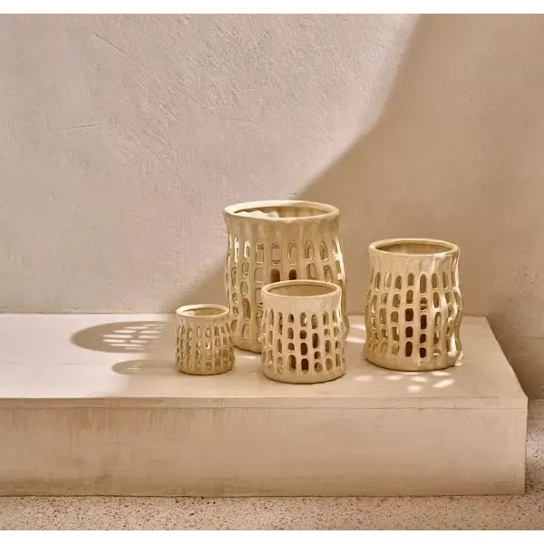 Windlicht NERIDA | stone sand
