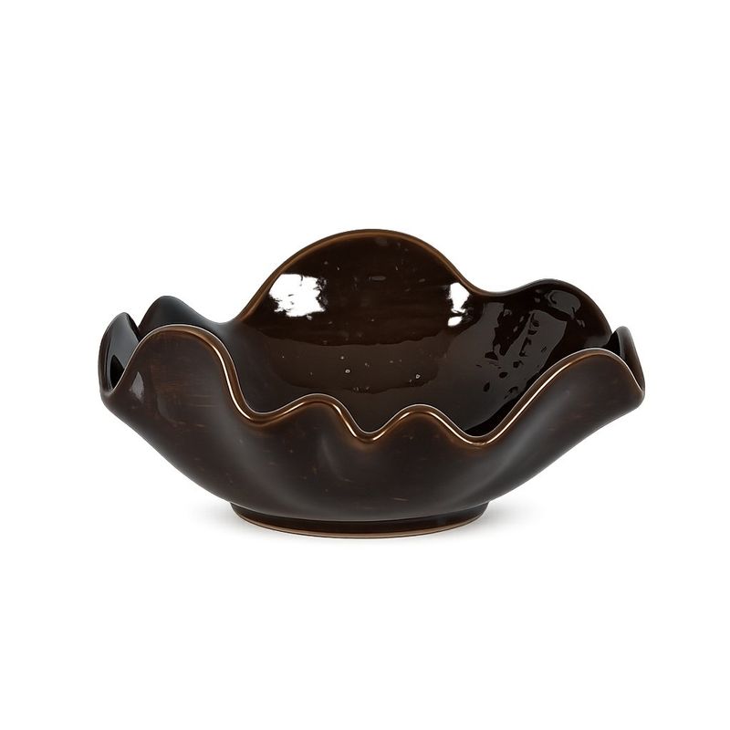 Aardewerk schaal SOLIA | bruin -33x29x13,5cm