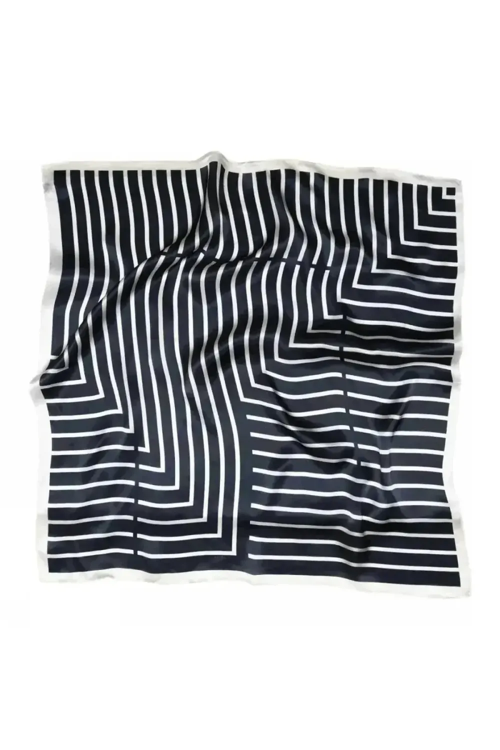 MP Denmark zijden sjaal | Lines - off white/black