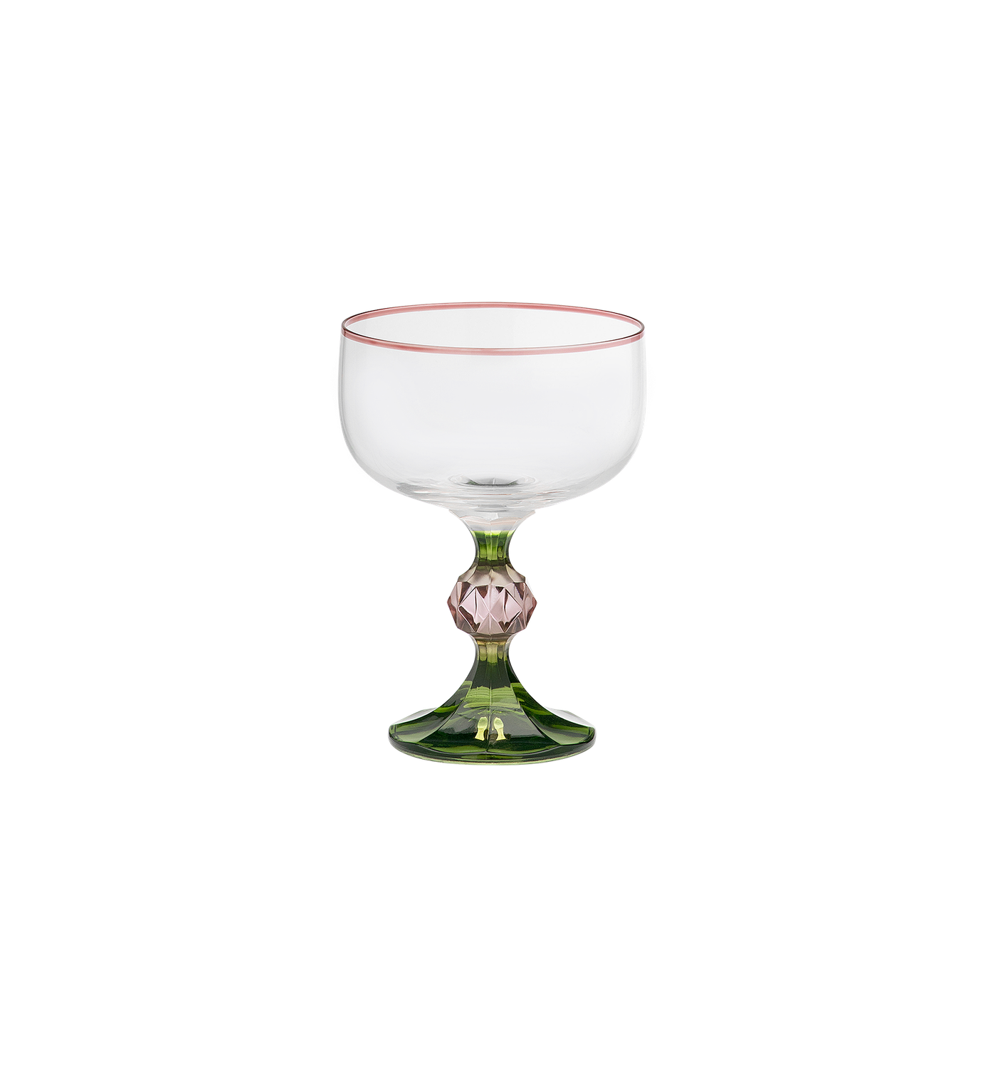 Cocktail glas 'Evy' | pink//green