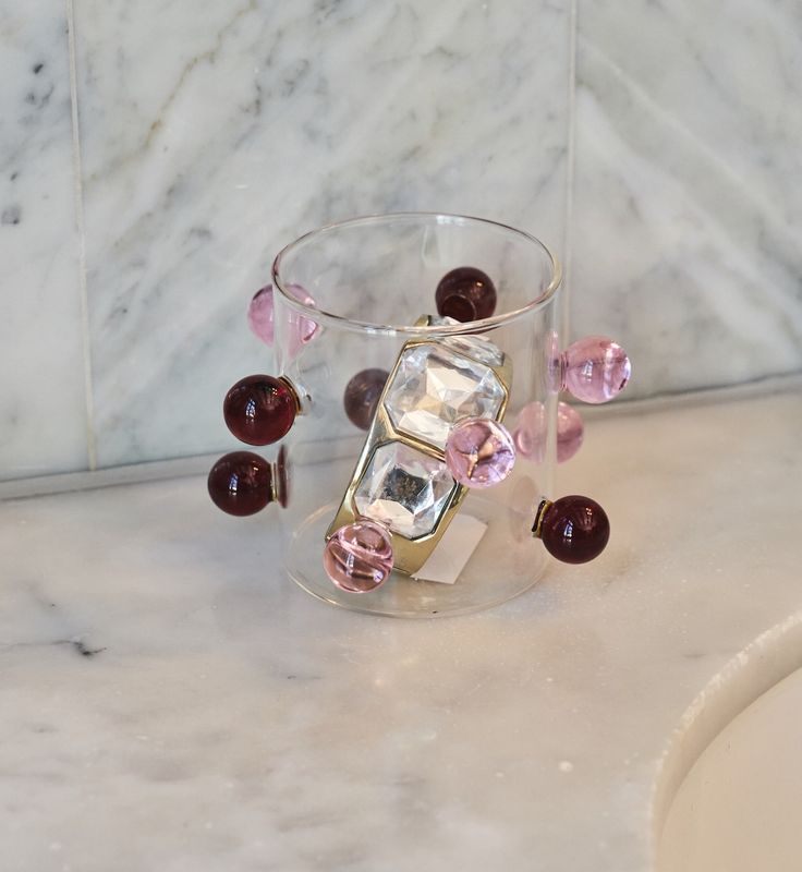 Berry waxinelichthouder | pink/red